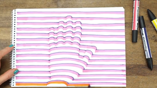 An Incredibly Simple Way to Draw Your Hand in 3D